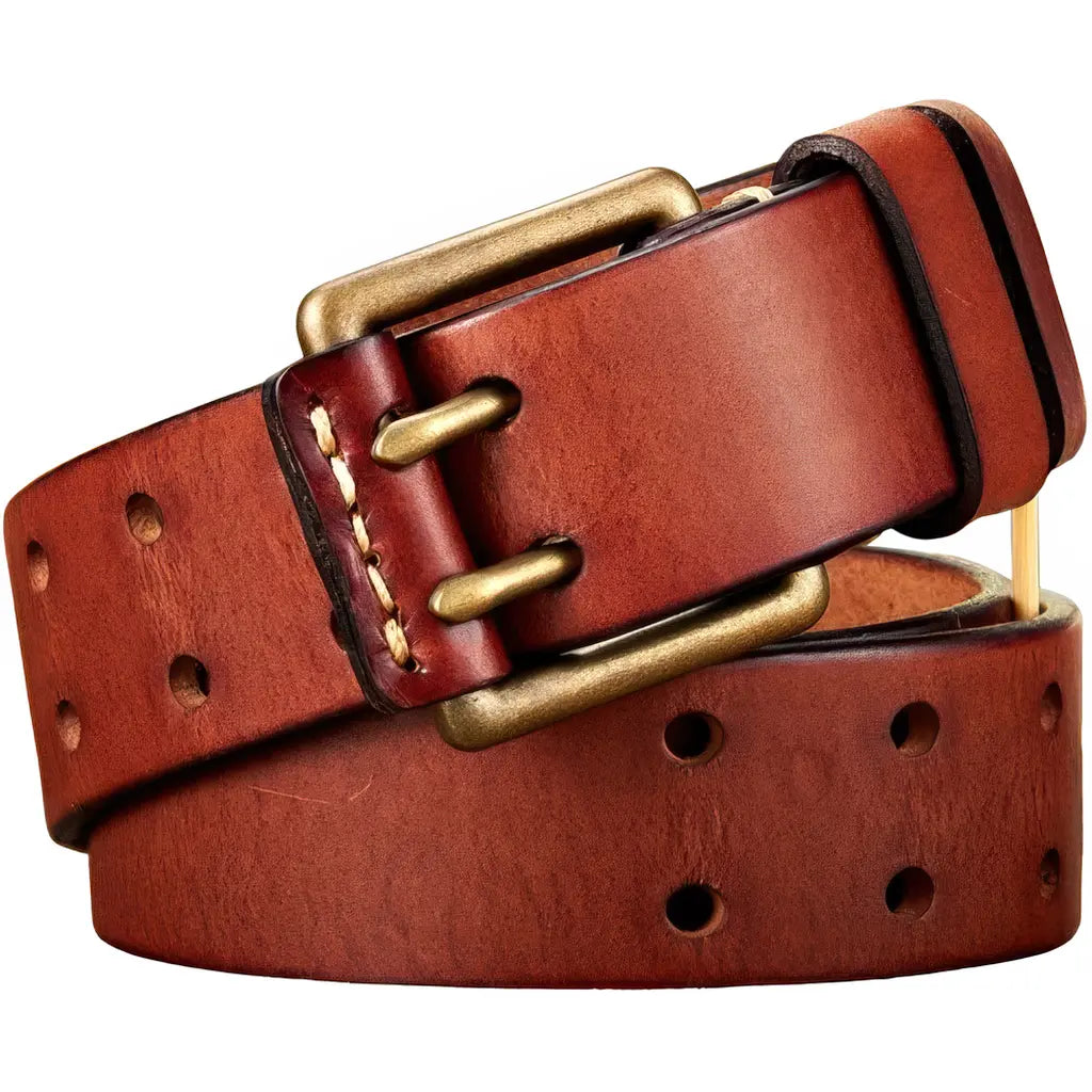 Ceinture Cuir Militaire Marron Clair