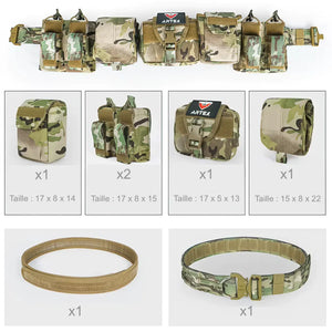 Ceinture Équipée Accessoires Tactiques