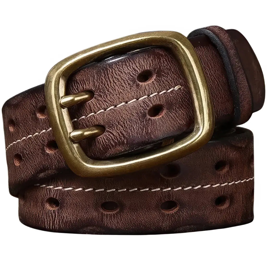 Ceinture Militaire Cuir Marron