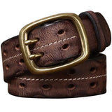 Ceinture Militaire Cuir Marron
