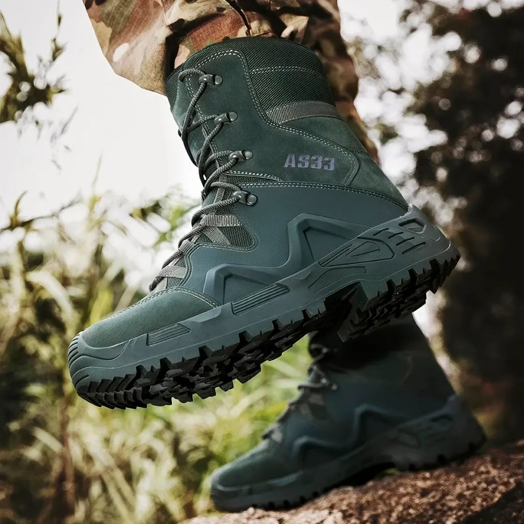 Chaussures Militaires pour Homme Vertes
