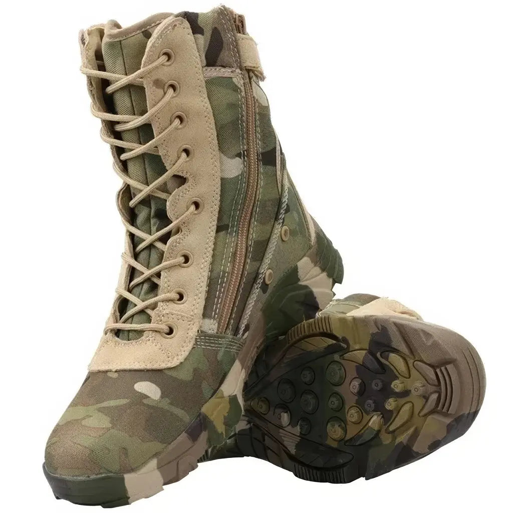 Chaussures Rangers Zip Vertes