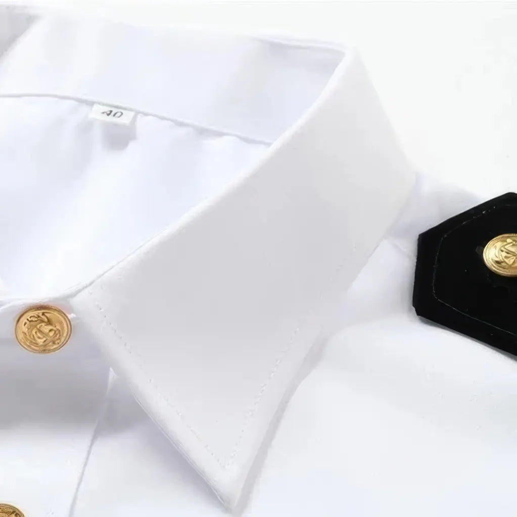 Chemise Blanche Uniforme Militaire Col