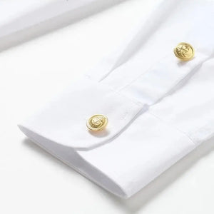 Chemise Blanche Uniforme Militaire Manche