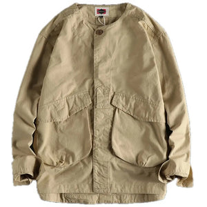 Chemise Col Militaire Beige