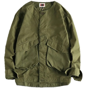 Chemise Col Militaire Verte