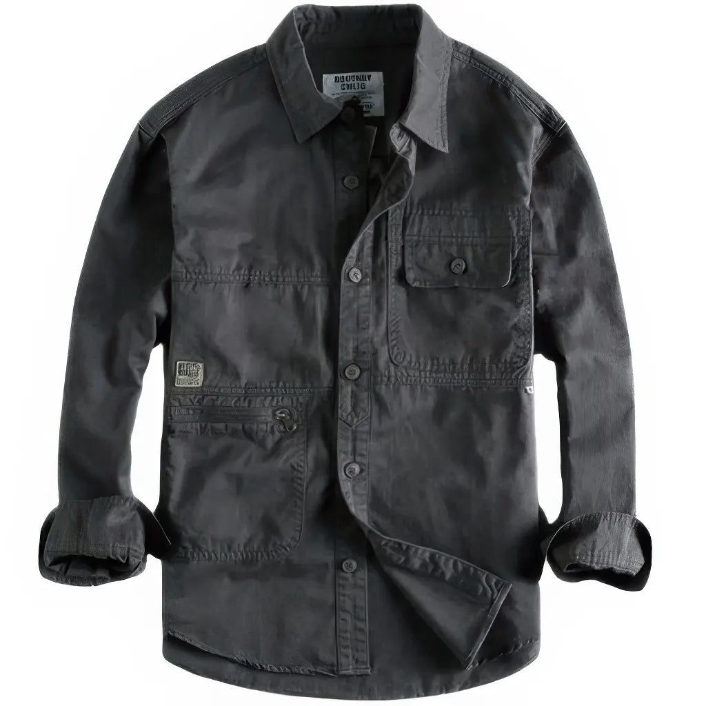 Chemise Grise Militaire Homme