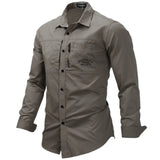 Chemise Homme Militaire Grise