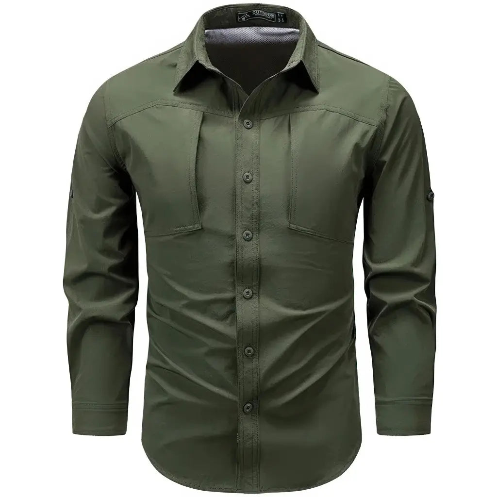 Chemise Kaki Style Militaire Homme 
