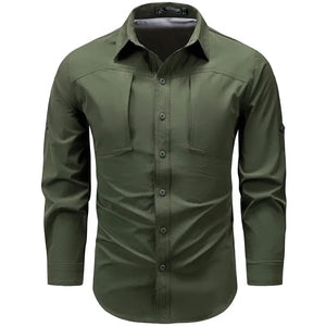Chemise Kaki Style Militaire Homme 