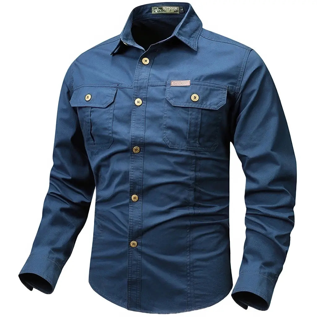 Chemise Militaire Bleue