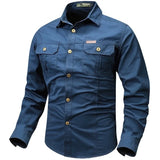 Chemise Militaire Bleue