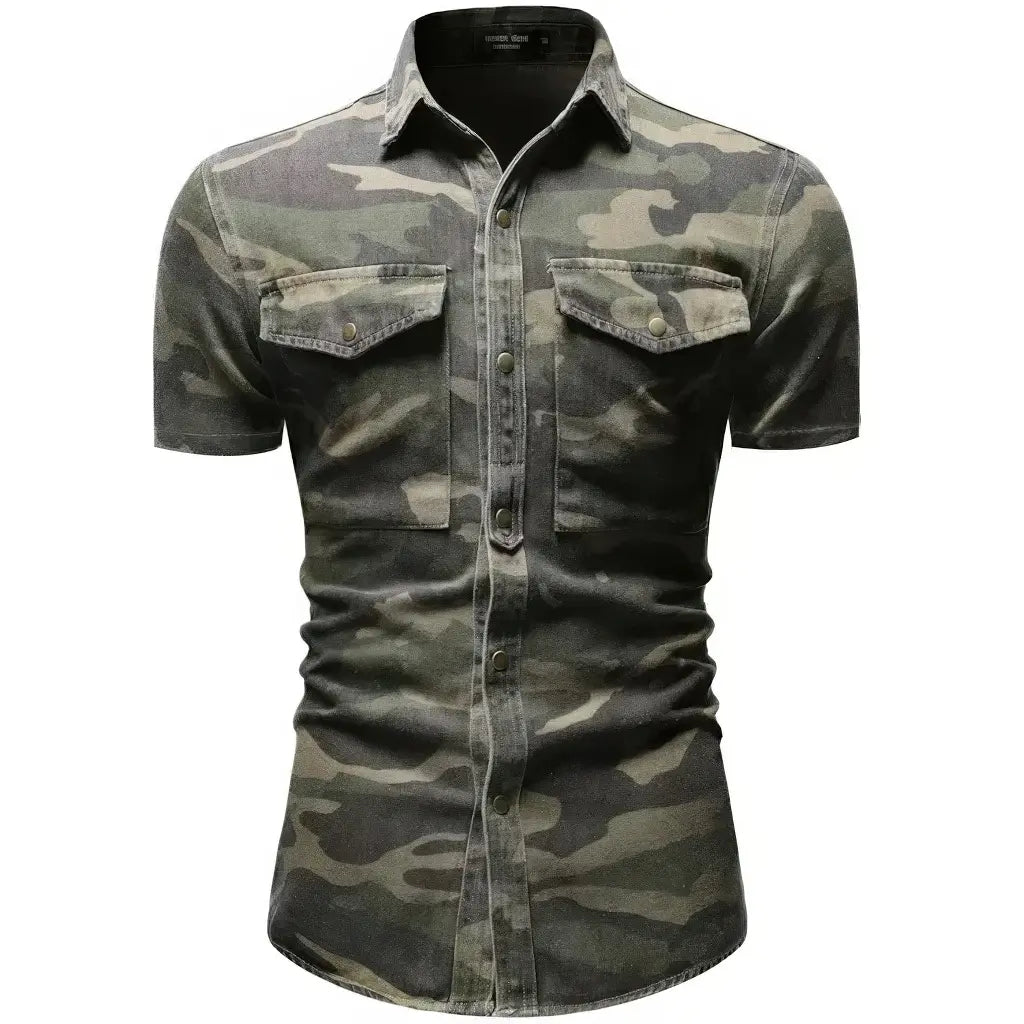 Chemise Militaire Camouflage Manches Courtes