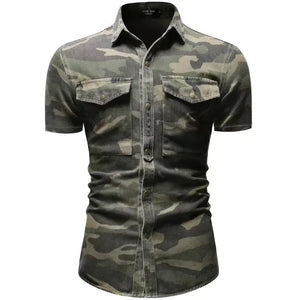 Chemise Militaire Camouflage Manches Courtes