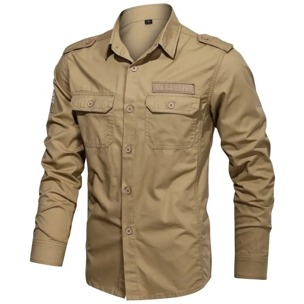 Chemise Militaire Homme Beige