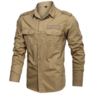 Chemise Militaire Homme Beige