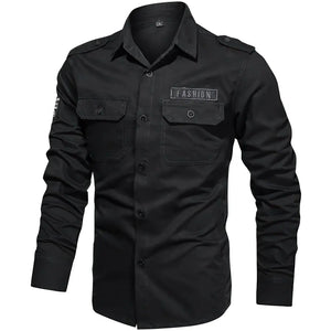 Chemise Militaire Homme Noire