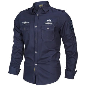 Chemise Militaire Homme Surplus bleu marine