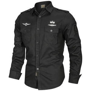 Chemise Militaire Homme Surplus noir