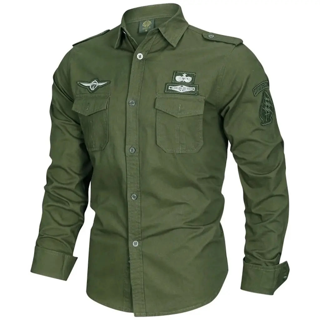 Chemise Militaire Homme Surplus vert