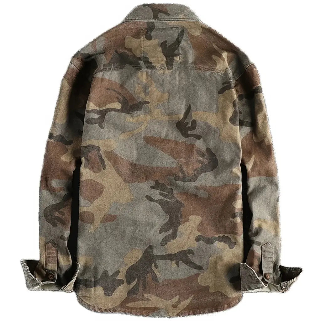 Chemise Motif Militaire Grise