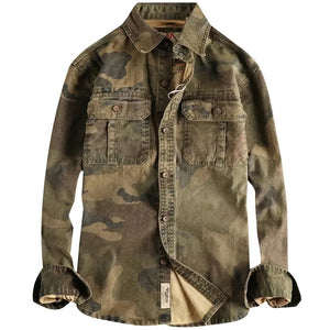 Chemise Motif Militaire Verte