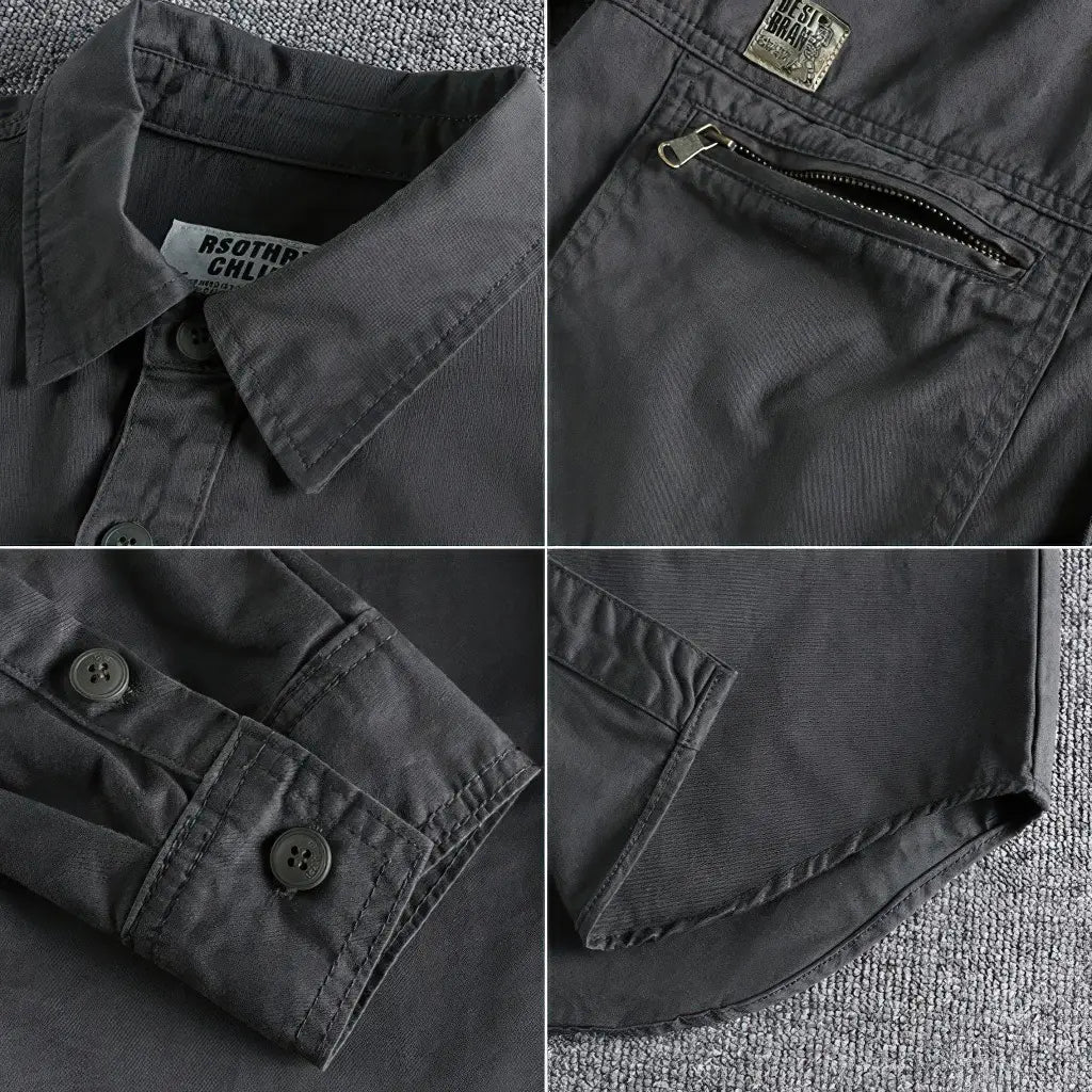 Chemise Vert Militaire Homme Détails