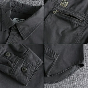Chemise Vert Militaire Homme Détails