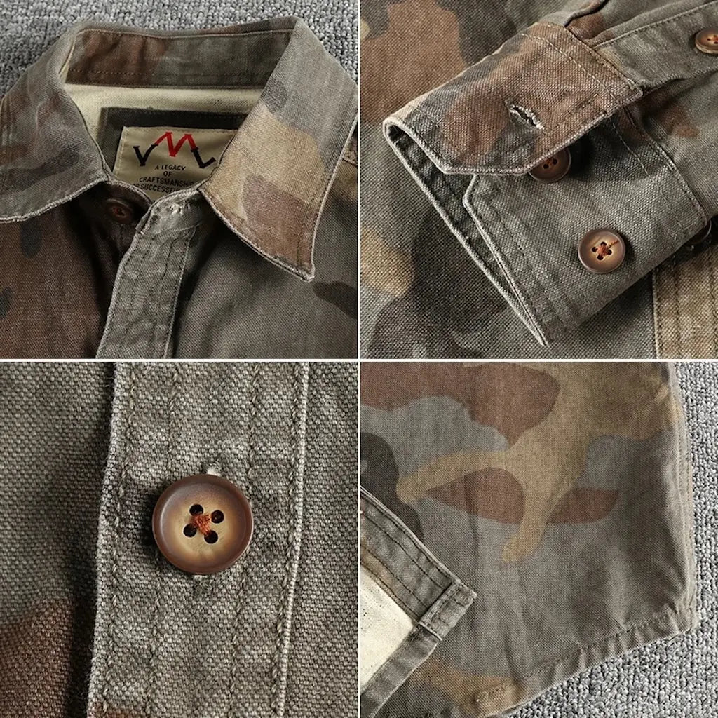 Chemise à Motif Militaire