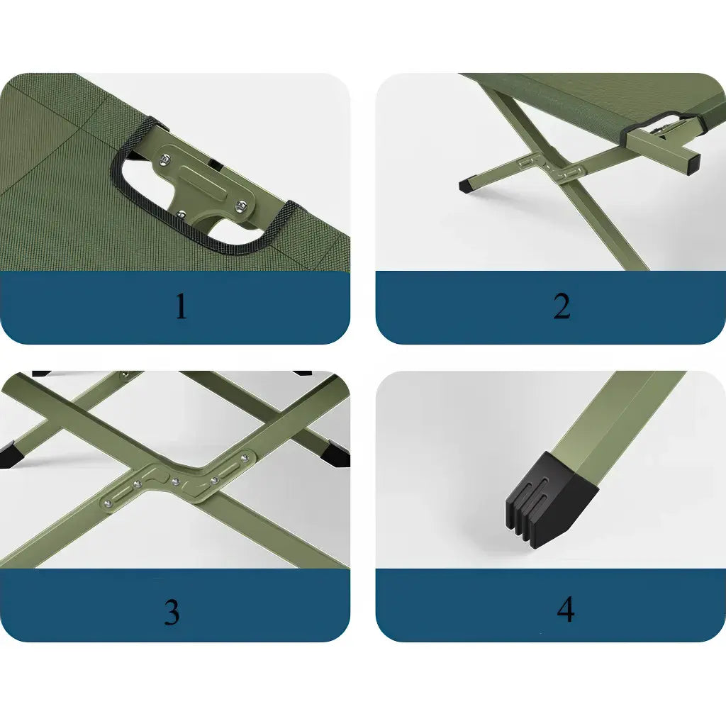 Détails Lit de Camp Militaire Picot