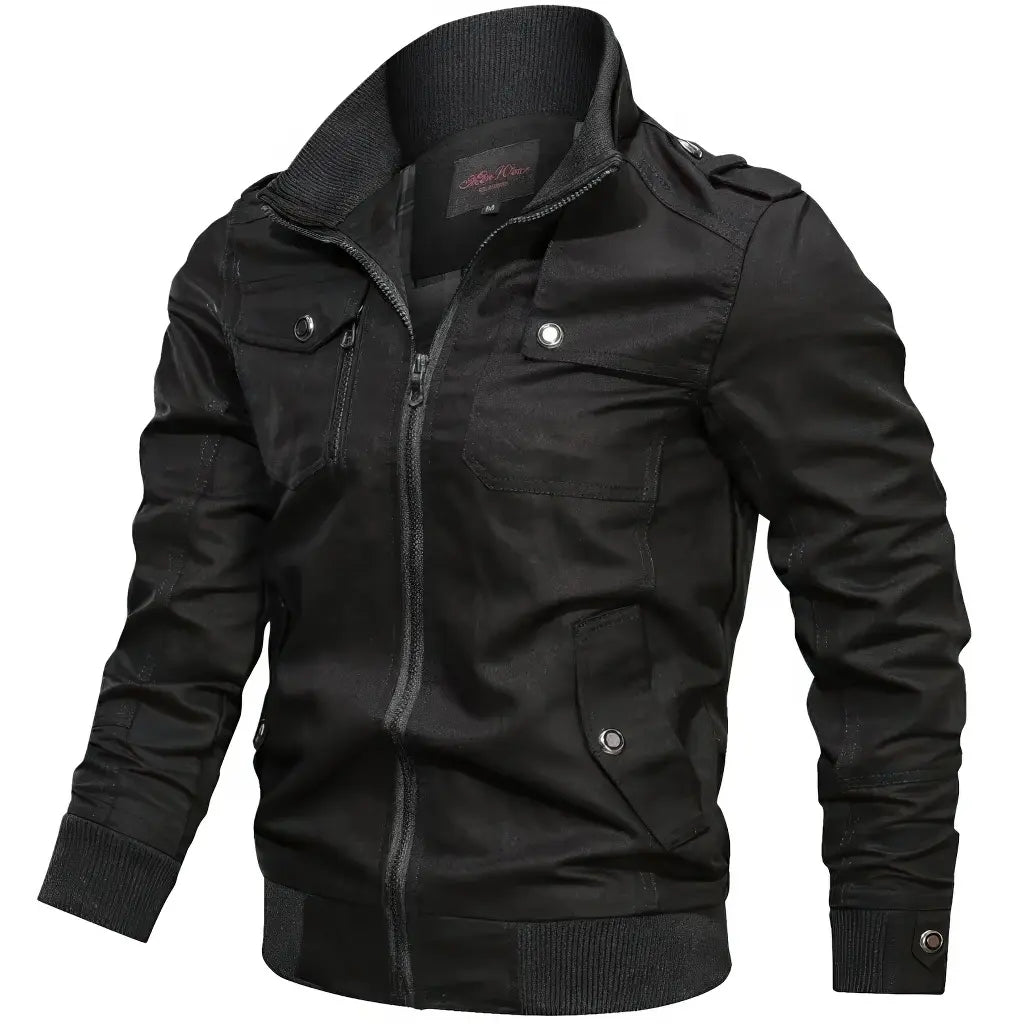 Veste Militaire Homme Coton Noire