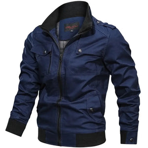 Veste Militaire Homme Coton Bleu Marine