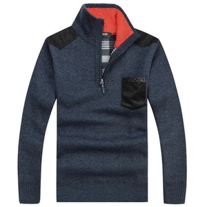 Pull Couleur Militaire Bleu