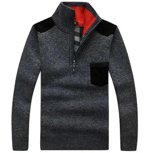 Pull Couleur Militaire Gris
