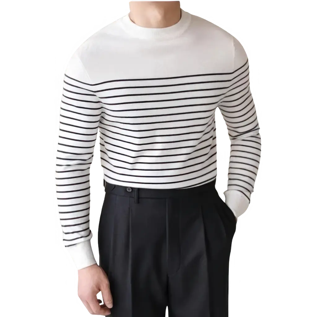 Pull Marin Militaire Homme Blanc