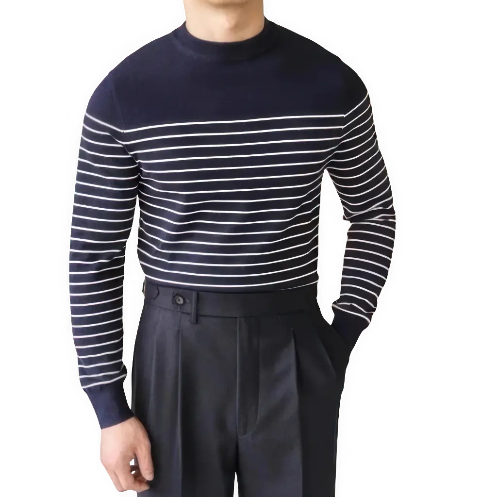 Pull Marin Militaire Homme Bleu