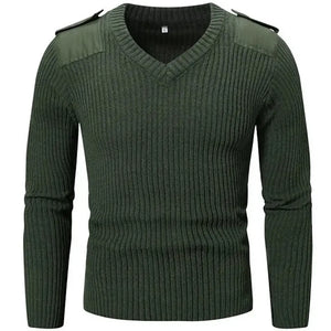 Pull Militaire Laine Vert
