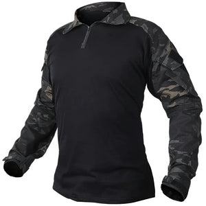 Chemise Longue Militaire Noir Camo
