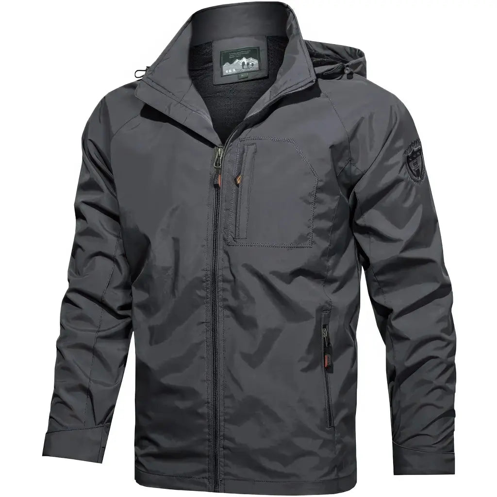 Veste à Capuche Militaire Grise