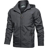Veste à Capuche Militaire Grise