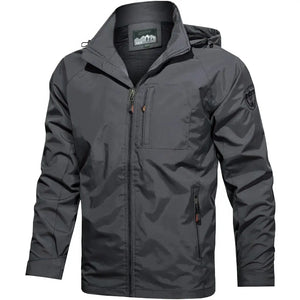 Veste à Capuche Militaire Grise