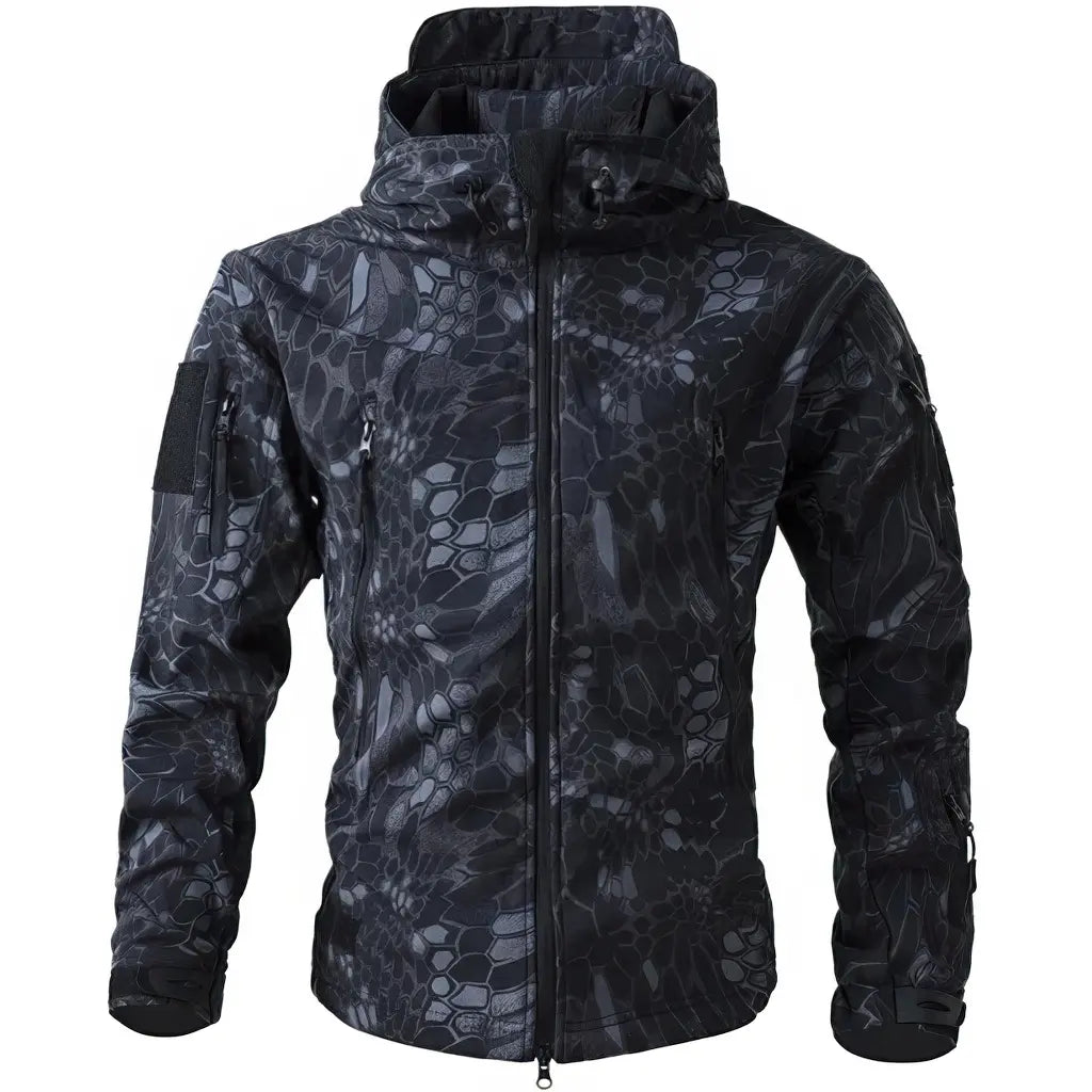 Veste Noire Homme Treillis