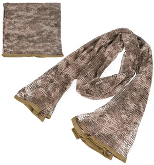 Echarpe Militaire Filet Camouflage Desert