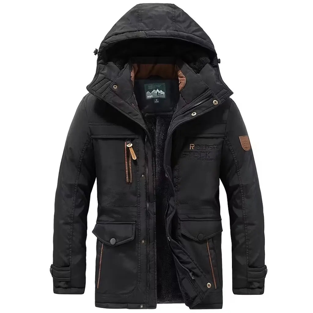 Veste d'Hiver Militaire Noire