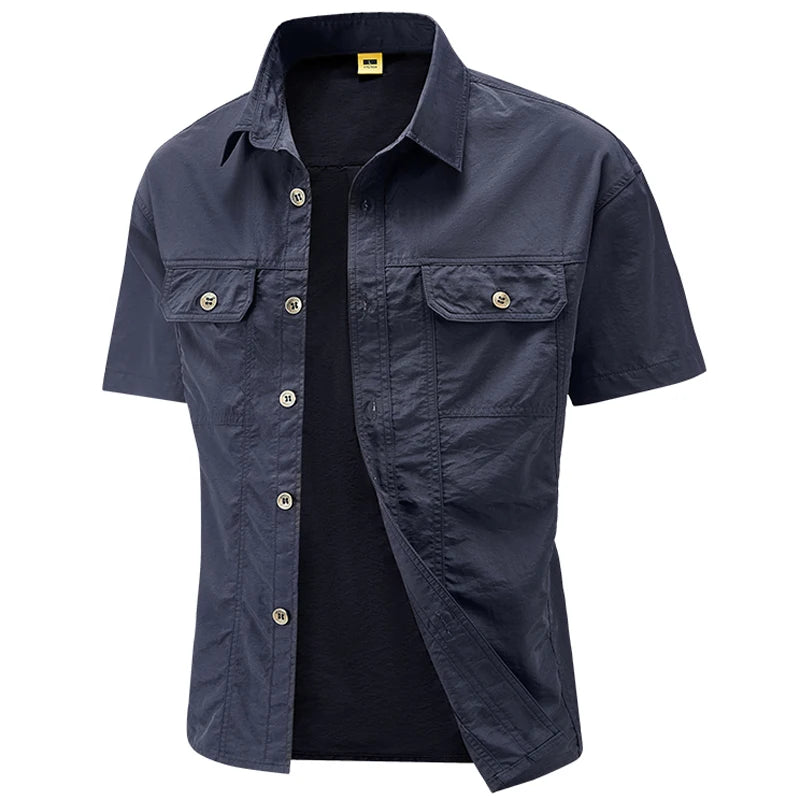 Chemise Homme Militaire Bleu Marine