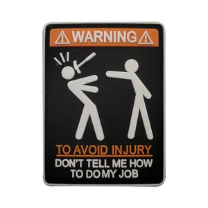 Patch Militaire Humour Warning