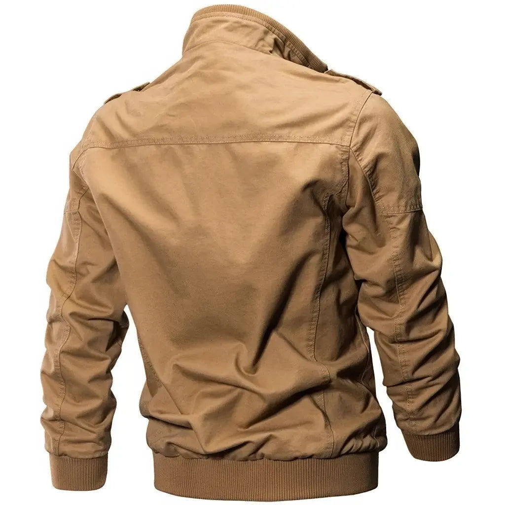Veste en Jean Militaire Homme Beige