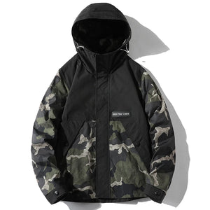 Veste Militaire avec Capuche Noire