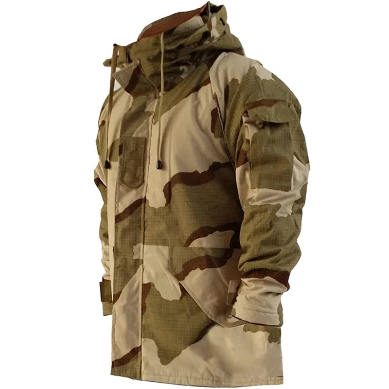 Veste Militaire avec Fourrure Désert