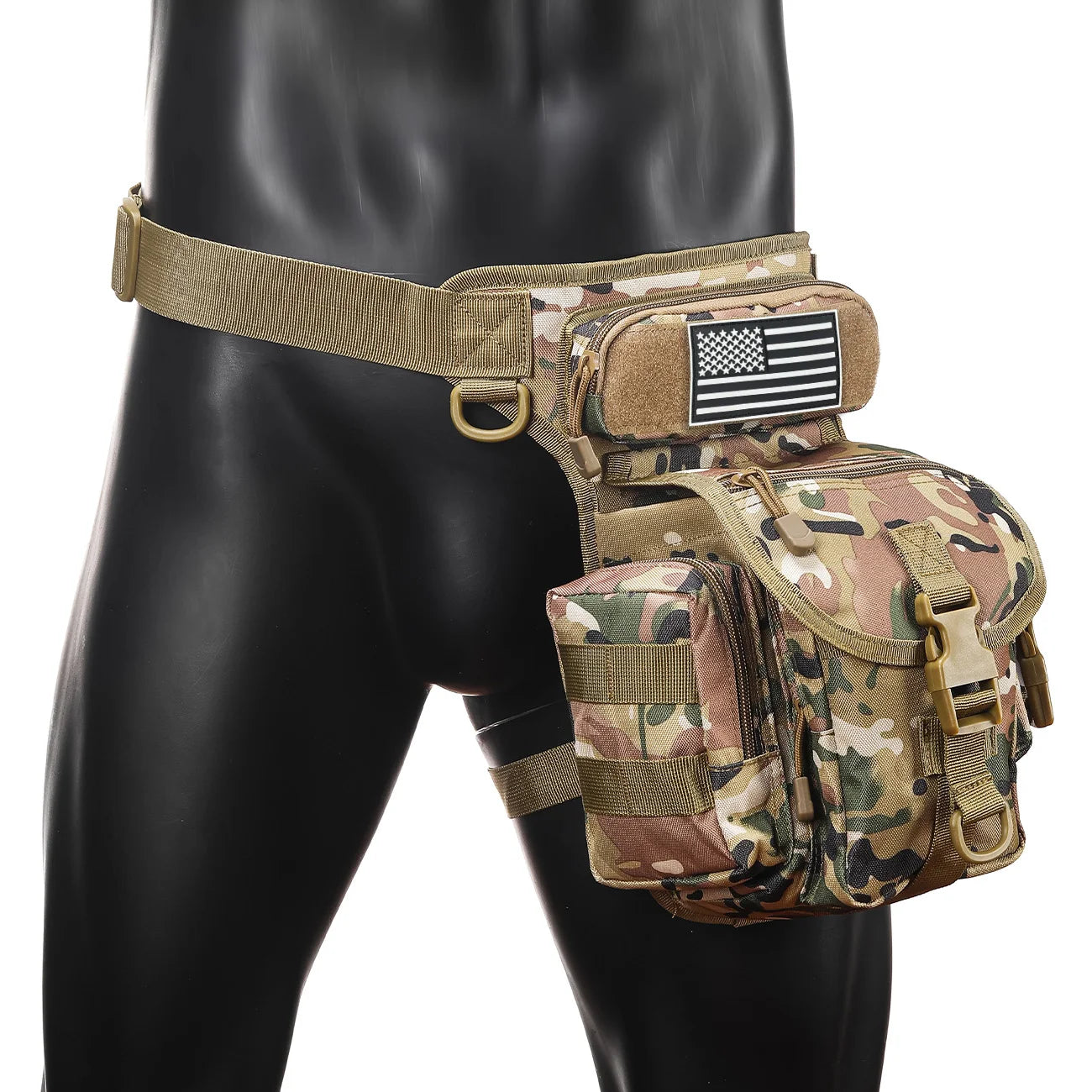 Sac de Jambe Tactique Camouflage
